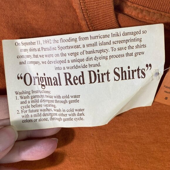 Womens Gildan Red Dirt Maui Tee Shirt Short Sleeve Orange S Cotton‎ NWT - Picture 8 of 9